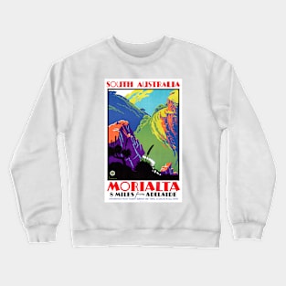 Vintage Travel Poster  South Australia Morialta Crewneck Sweatshirt